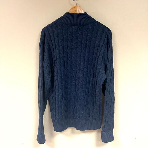 Alex Cannon cable knit merino wool sweater L - Picture 4 of 7